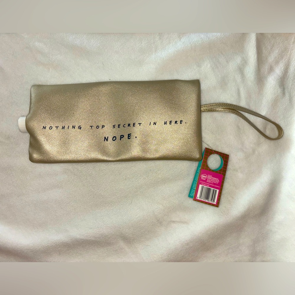 Metallic Flask Clutch